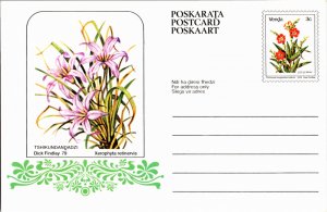 Venda, Worldwide Government Postal Card, Flowers