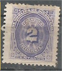 NICARAGUA, 1897, MH 2c, POSTAGE DUE, Scott J16