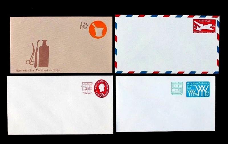 US Stamped Envelope Collection MINT Lot of 20 Small Covers ENTIRE