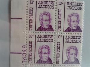 SCOTT # 1286 PROMINENT AMERICANS ISSUE PLATE BLOCK MINT NEVER HINGED GEM