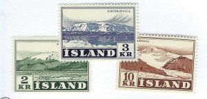 Iceland SC#302-304 Mint F-VF SCV$16.25...Worth a Close Look!