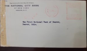 O) MEXICO, METERSTAMP,  THE NATIONAL CITY BANK,  IRCULATED TO  THE FIRST NATIONA