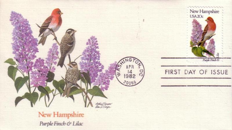 US Sc# 1953 / 2002 FDC's State Birds & Flowers Complete UXZ