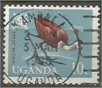UGANDA, 1965, used 10c, Birds, Scott 98