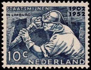 ✔️ NETHERLANDS 1952 - COAL MINING - SC.331 NVPH 582 ** MNH