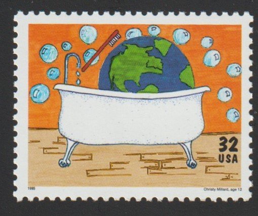 SC# 2951 - (32c) - Earth Day: Earth Clean Up, MNH single