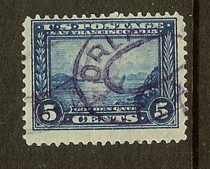 United States, Scott #399, 5c Panama-Pacific Expo, P12, Used