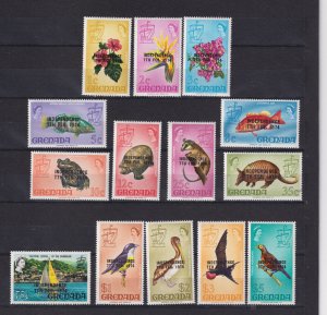 GRENADA # 528-541 Independence overprint ARMADILLO TORTOISE BIRDS TOAD FISH