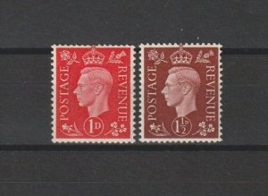 GREAT BRITAIN 1937/47 SG 463a/4a MNH Cat £21.25