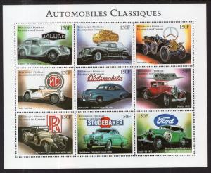 Comoro Islands 840-841 CarsSouvenir Sheet MNH VF