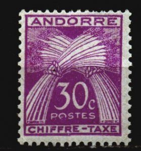 Andorra - French Unused Hinged Scott J22