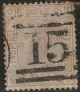 Great Britain Scott 67, 1875 Victoria 2.5p Plate 12 CV$52