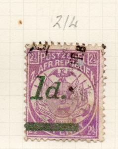 TRANSVAAL 1895 Early Issue Fine Used 1d. Surcharged 284623