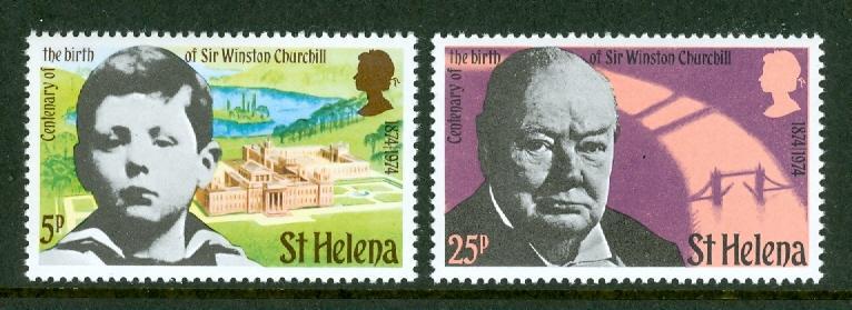 St Helena #285-286 Winston Churchill (2v) MNH