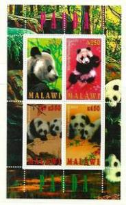 Malawi 2010 Panda Nature Wild Animals Big Cat Mammal Fauna M/S Stamps MNH