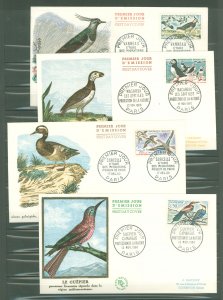 France 978-981 1960 Birds:  Lapwings, Puffin, European Teal, European Bee Eaters