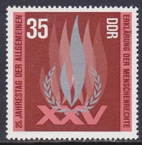 German Dem Rep # 1503, Human Rights Flame, NH