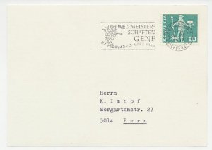 Card / Postmark Switzerland 1968 Figure skating - World Championships