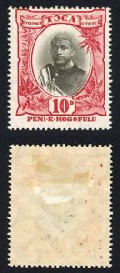 Tonga SG49c 10d Black and Lake Small second O M/M Cat 225 pounds
