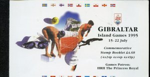 GIBRALTAR PRESTIGE BOOKLET COMPLETE MINT NH AS ISSUED ISLAND GAMES 