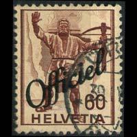 SWITZERLAND 1942 - Scott# O29 William Tell Opt. 60c Used