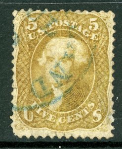 USA 1861 Jefferson 5¢ Buff Scott #67 VFU G103