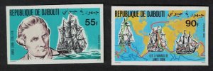 Djibouti Captain James Cook 2v imperf 1980 MNH SG#799-800 MI#287-288