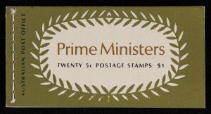 AUSTRALIA 1969 Prime Ministers $1.00 booklet N70/2. MNH **. SG SB45. Pfr B132Hd.