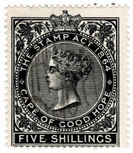 (I.B) Cape of Good Hope Revenue : Stamp Duty 5/- (1896)