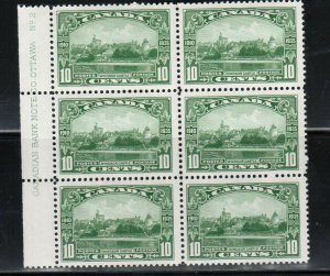 Canada #215 Very Fine Never Hinged Plate #2 Upper Left Block Of Six