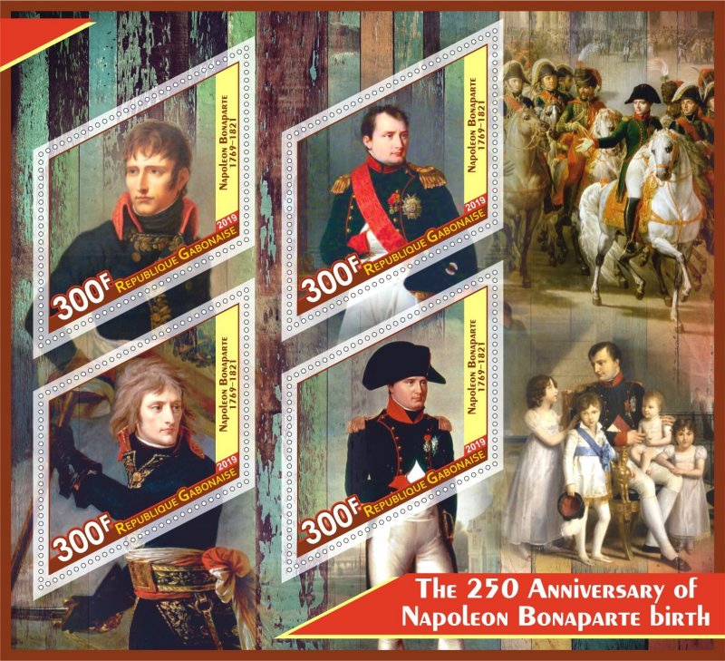 Stamps. Famous people. Napoleon Bonaparte  2019 year 1+1 sheets perforated