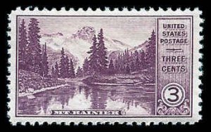 PCBstamps   US # 742 3c Mt. Rainier National Park, MNH, (18)