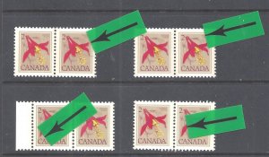 CANADA #707 VF MINT NH 4 DIFFERENT PRINT ERRORS BS20967-10