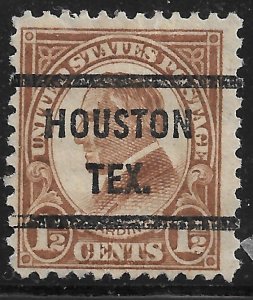 US Bureau Precancels: TX: Houston; #633-51; 1½¢ 1926-32 Issue; PSS CV $6
