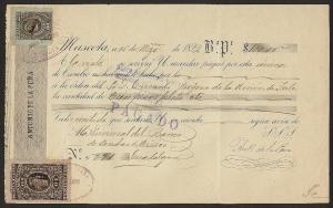 MEXICO Revenues on Document, Gaudalajara Jalisco 1892