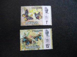 Stamps-Malaya Trengganu -Scott# 96,101 - Used & Mint Hinged Part Set of 2 Stamps