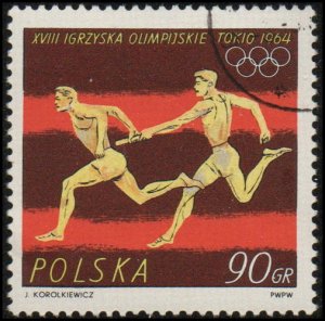 Poland 1260 - Cto - 90g Olympics / Relay Race (1964)