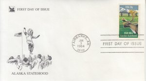 1984 Alaska Statehood 25th Anniversary  (Scott 2066)  FDC Readers Digest