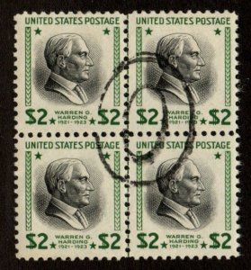 United States #833 used block of four