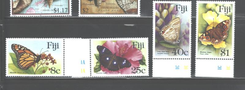 FIJI IsL.1985 BUTTERFLIES  #523 - 526 MNH