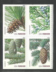 #4481-4 Evergreens block Mint Never Hinged