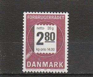 Denmark  Scott#  833  MNH  (1987 Danish Consumer Council)