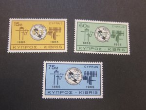 Cyprus 1965 Sc 257-9 set MH