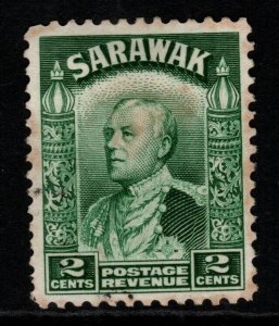 SARAWAK SG107 1934 2c GREEN FINE USED