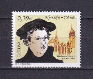 Lithuania Litauen 2017 Martin Luther Reformation 500th Anniversary Stamp MNH