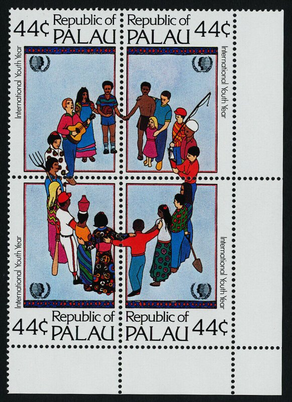 Palau 89a BR Block MNH International Youth Year, Music