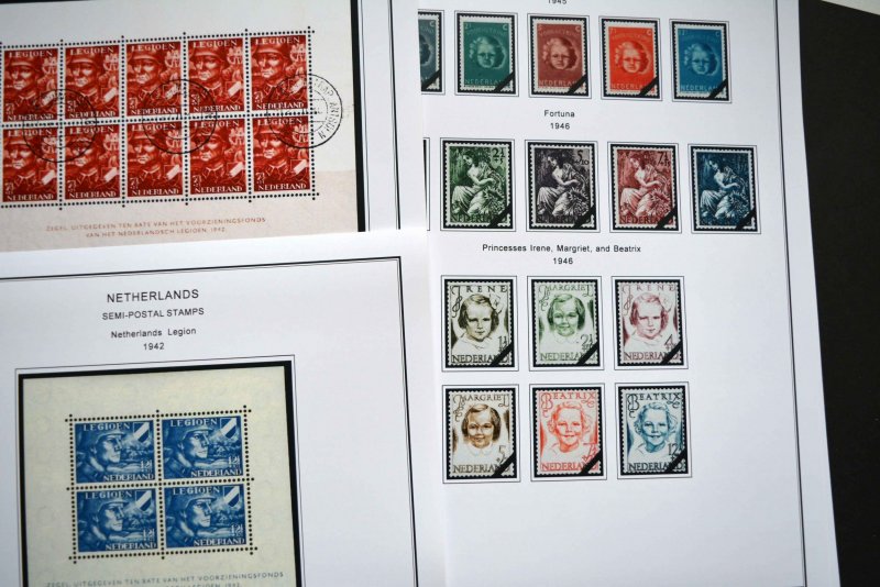 COLOR PRINTED NETHERLANDS 1852-2010 STAMP ALBUM PAGES (315 illustrated pages)