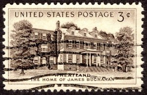 1956, US 3c, Pres. Buchanan's Home, Used, Sc 1081