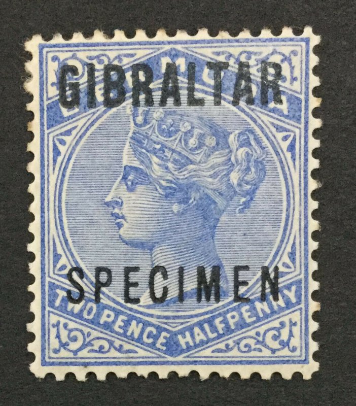 MOMEN: GIBRALTAR SG #4as SPECIMEN 1886 MINT OG H LOT #191839-372