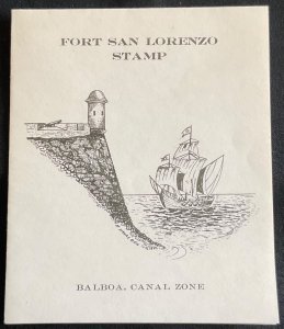 Canal Zone #159 Blk of 4 on First Day of Issue Brochure Ft San Lorenzo L48